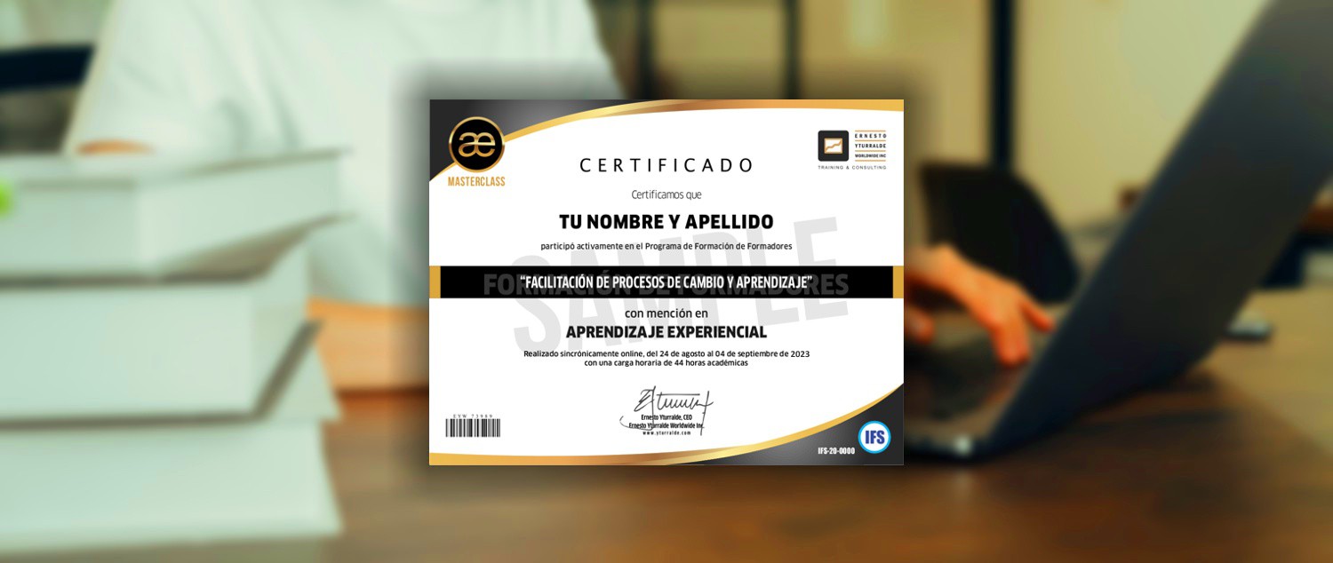 Formación de Formadores OTC con Ernesto Yturralde para
Facilitadores Experienciales | Ernesto Yturralde Worldwide Inc. Training &
Consulting